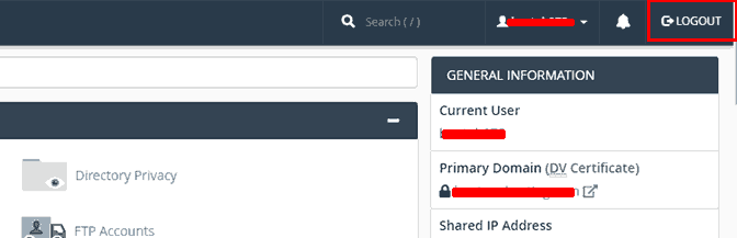 Akses login cPanel melalui Portal Pelanggan IndukWeb 3 Logout keluar dari cPanel
