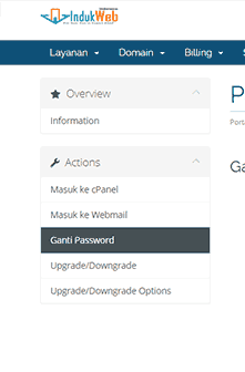 Cara Merubah Kata Sandi cPanel dari Portal Pelanggan 2 Ganti Password cPanel dari Portal Pelanggan